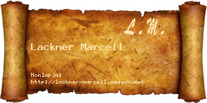 Lackner Marcell névjegykártya